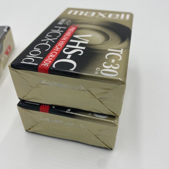 Maxwell TC-30 VHS-C Premium High-Grade HGX-Gold Tapes - Set of 3 - Picture 3 of 5